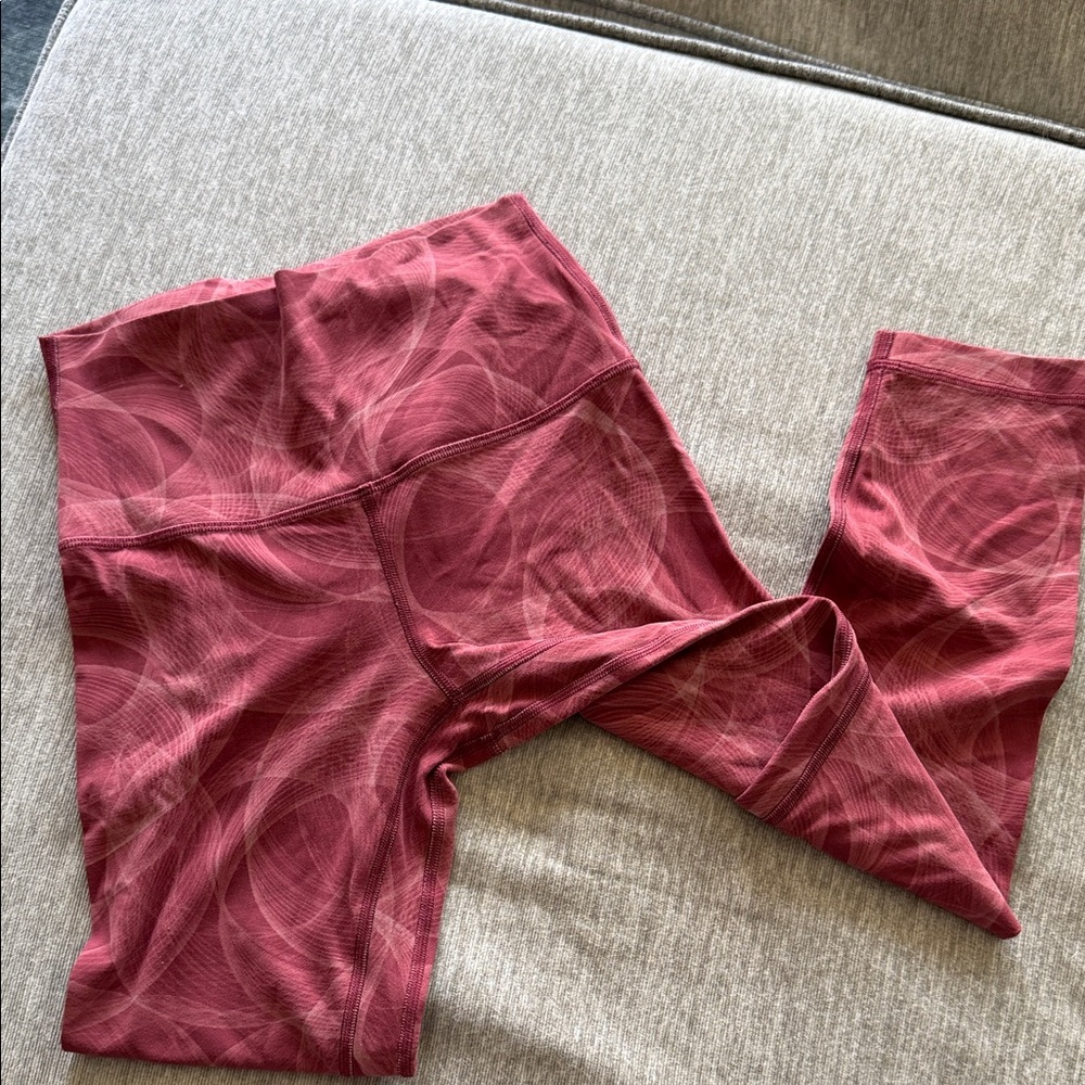 Lululemon align pants in a funky clay print